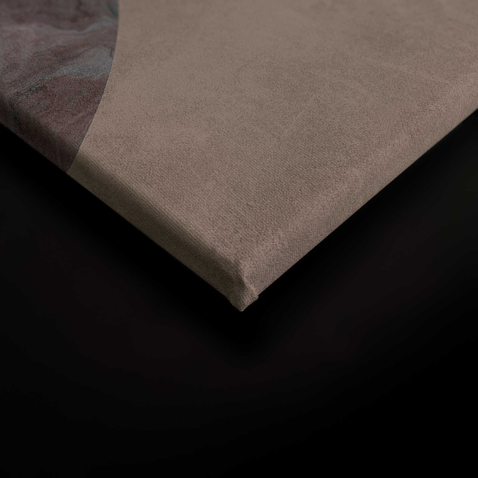             Jupiter 1 - Leinwandbild marmorierter Stein Kreis Motiv – 0,90 m x 0,60 m
        