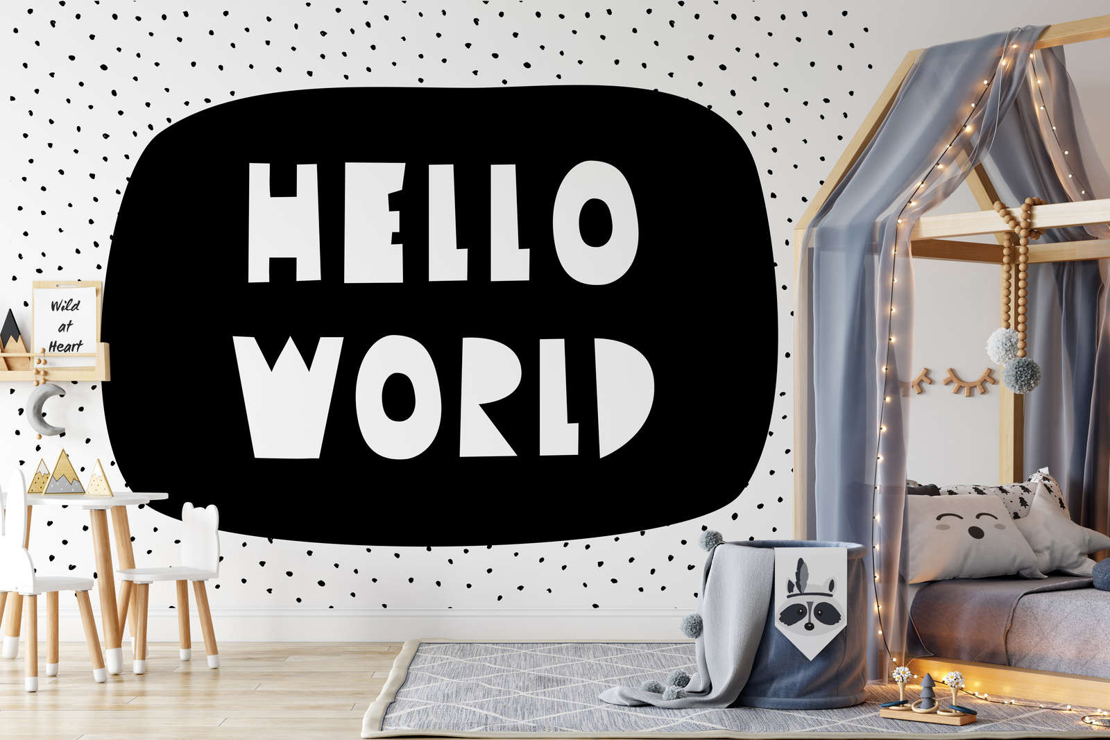 Photo wallpaper for children's room - »Hello World» lettering | DD126713