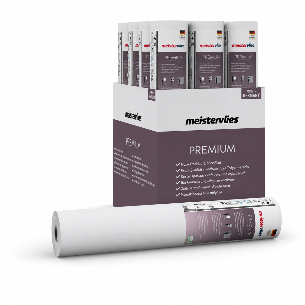 Premium, LaminiertePappe, Rollen, Display-Box, Made-in-Germany