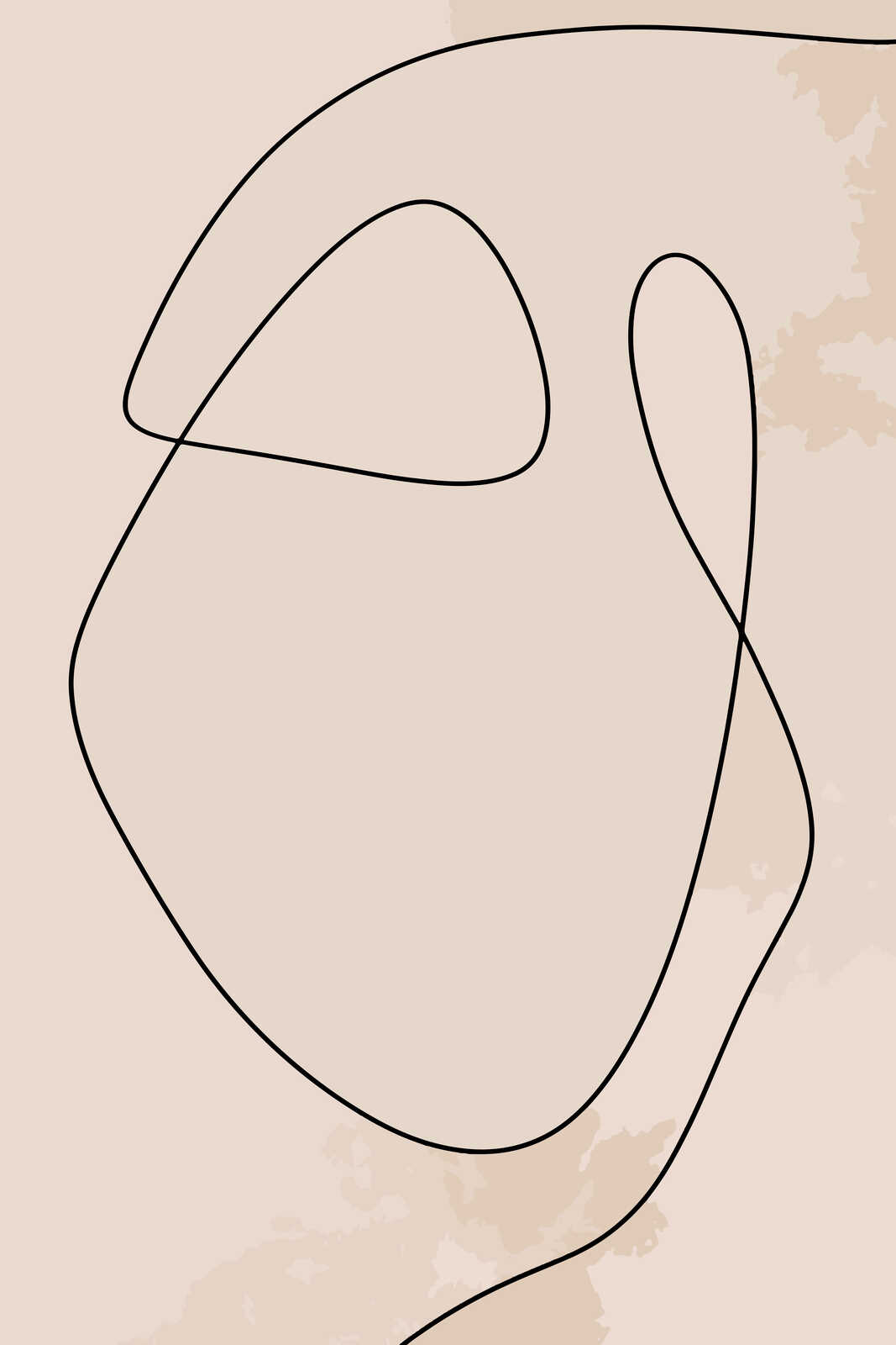             Leinwandbild abstrakte Linienästhetik - Leinwandkunst in sanfter Farbstellung – 30 x 45 cm - Beige, Schwarz
        