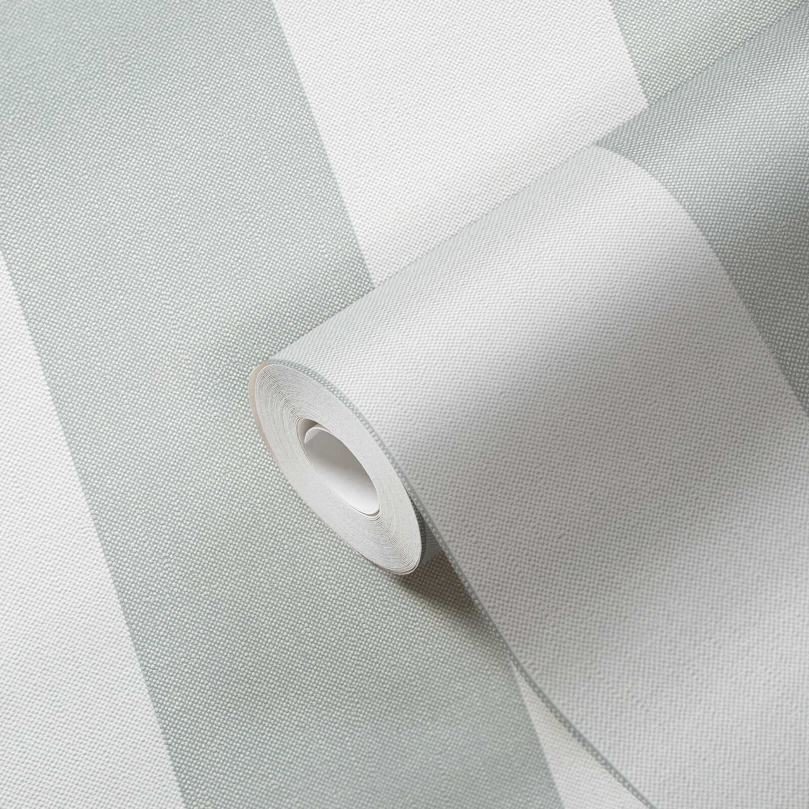             Vliestapete mit Textur in Blockstreifen Optik – Weiß, Grau
        