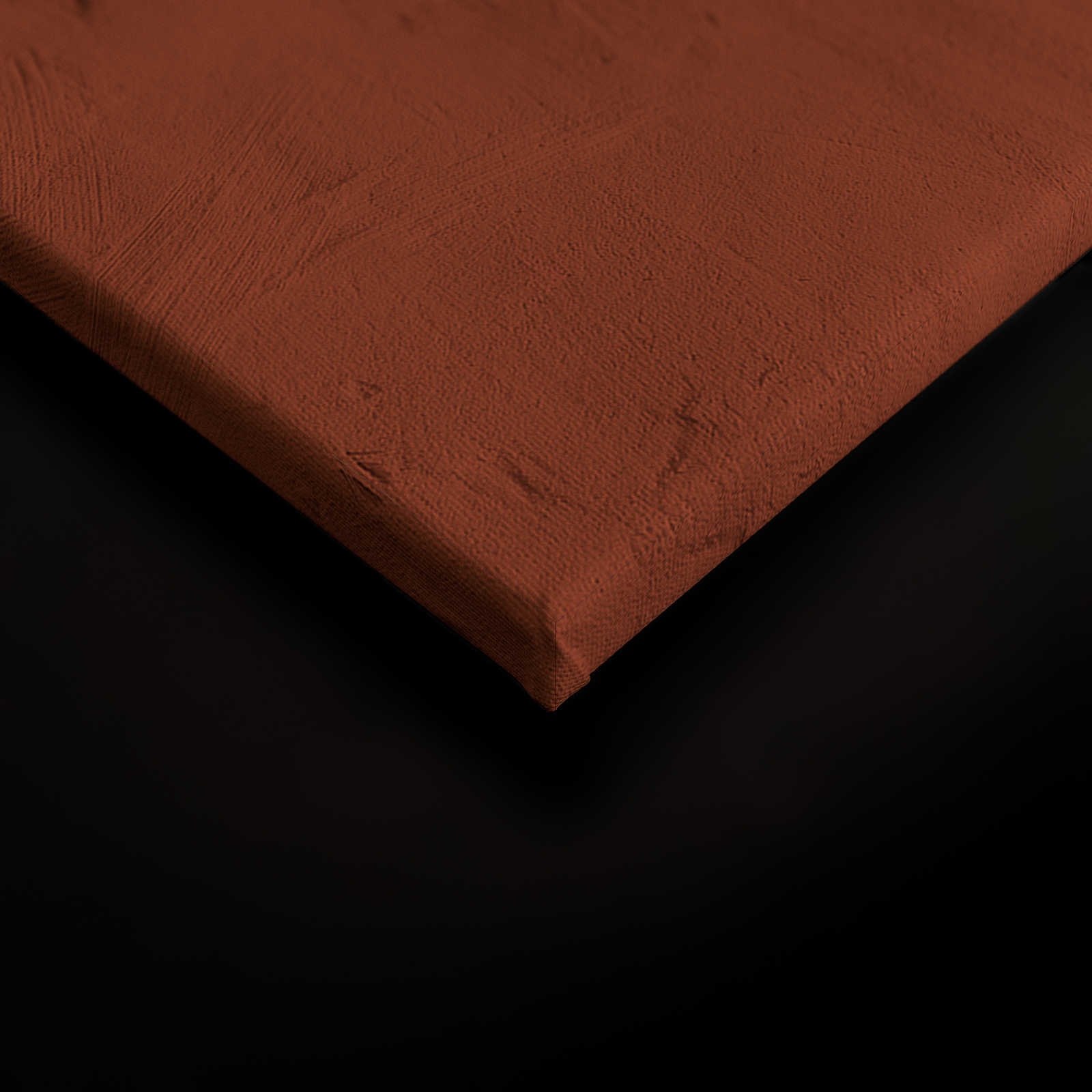             Zulu 2 - Leinwandbild Terrakotta Orange, Afrika Masken Zulu Design – 0,90 m x 0,60 m
        