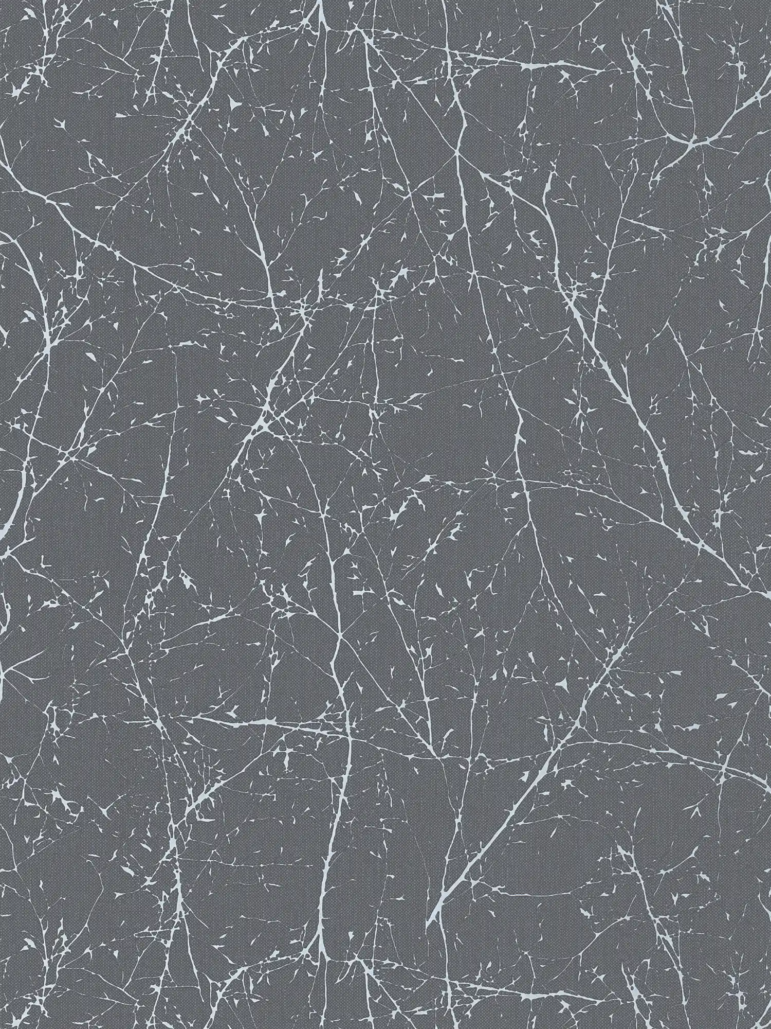         Vliestapete mit Leinenoptik Blüten und Zweigen – Grau, Silber, Weiß
    