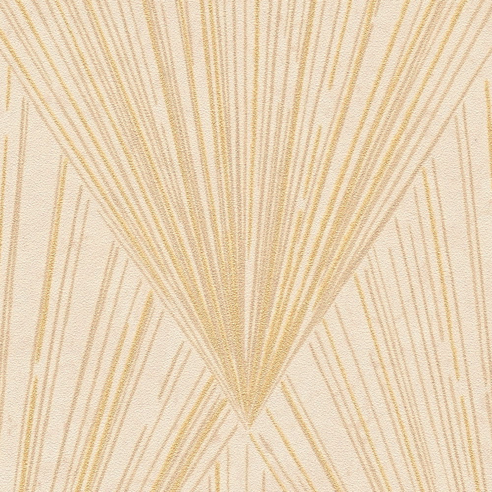            Tapete mit Gold-Muster im neuen Art Déco Stil – Beige, Metallic
        