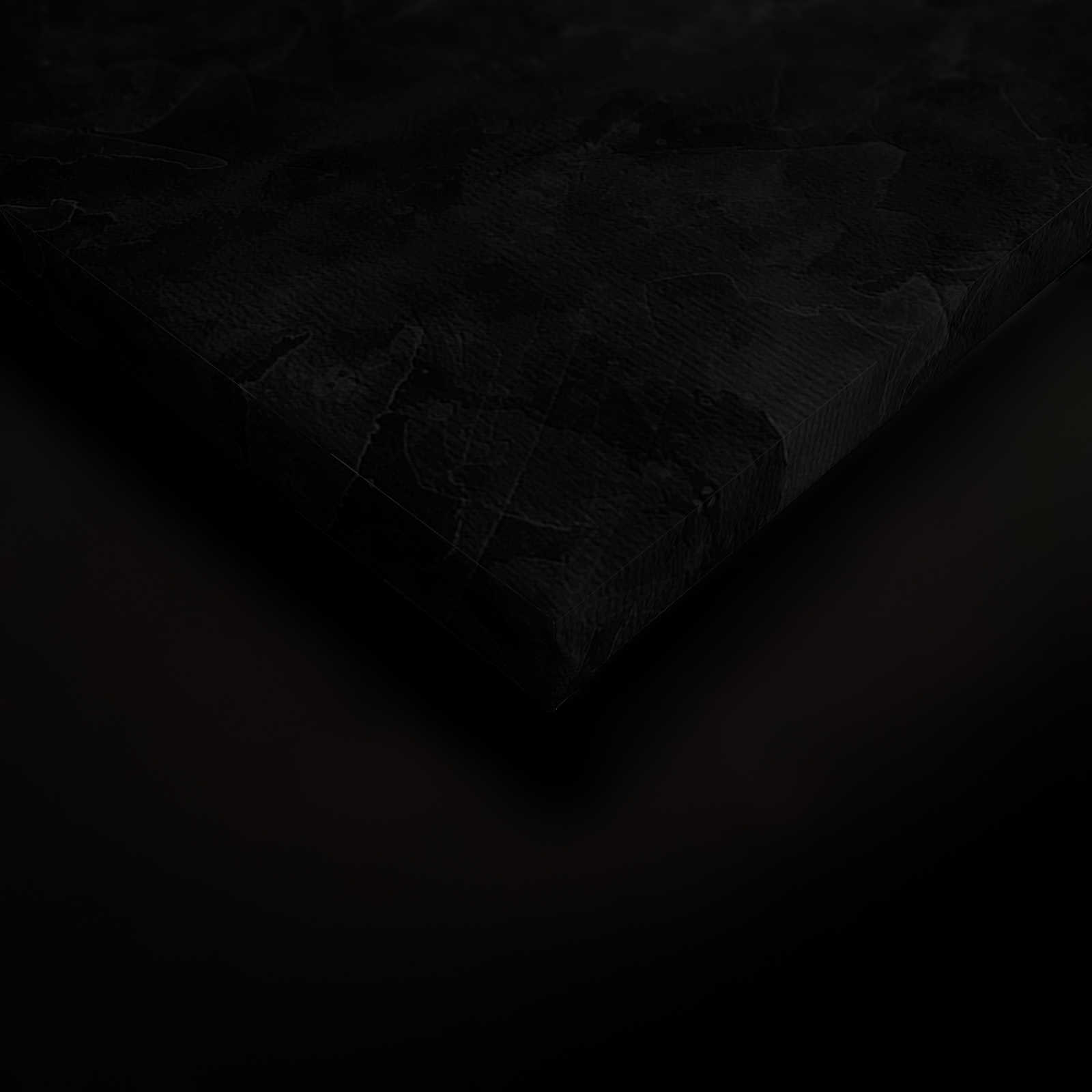             Schwarzes Leinwandbild Kreidetafel Look – 0,90 m x 0,60 m
        