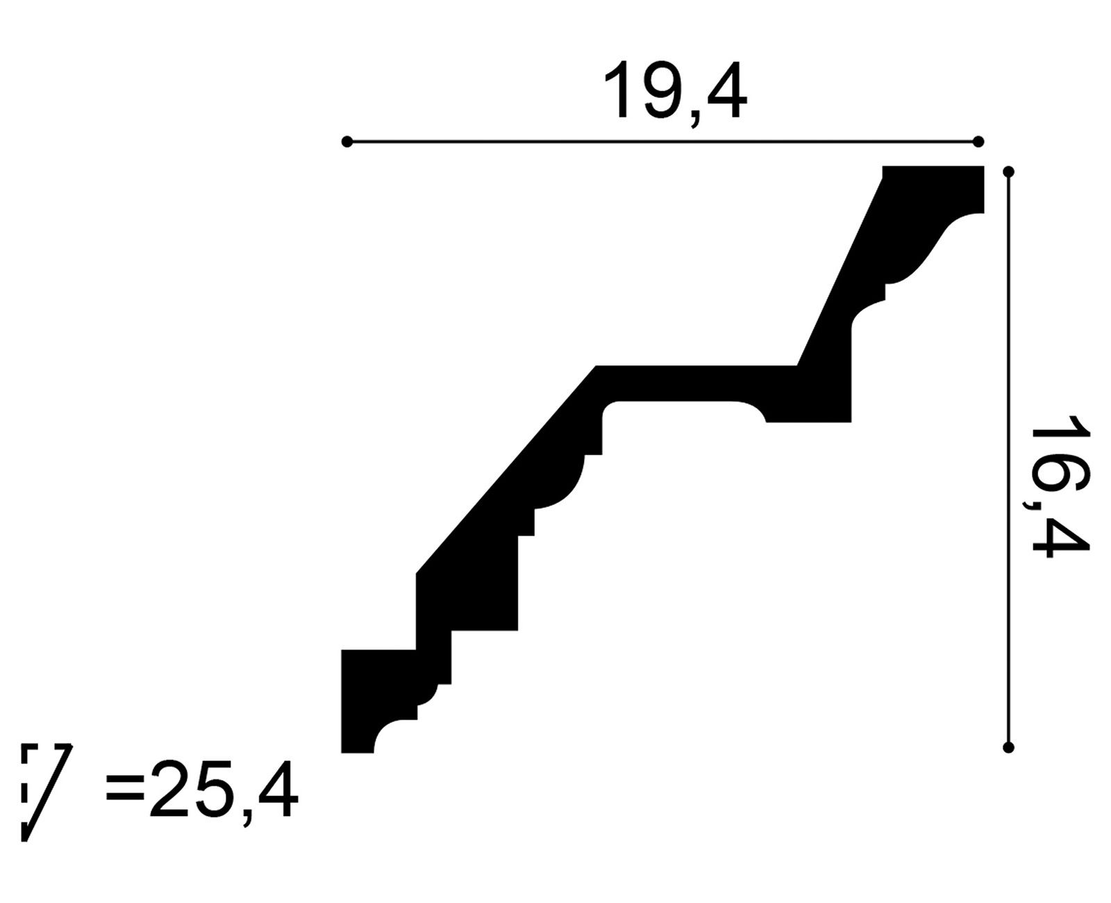             Dekorative Stuckleiste Bilbao – C422
        