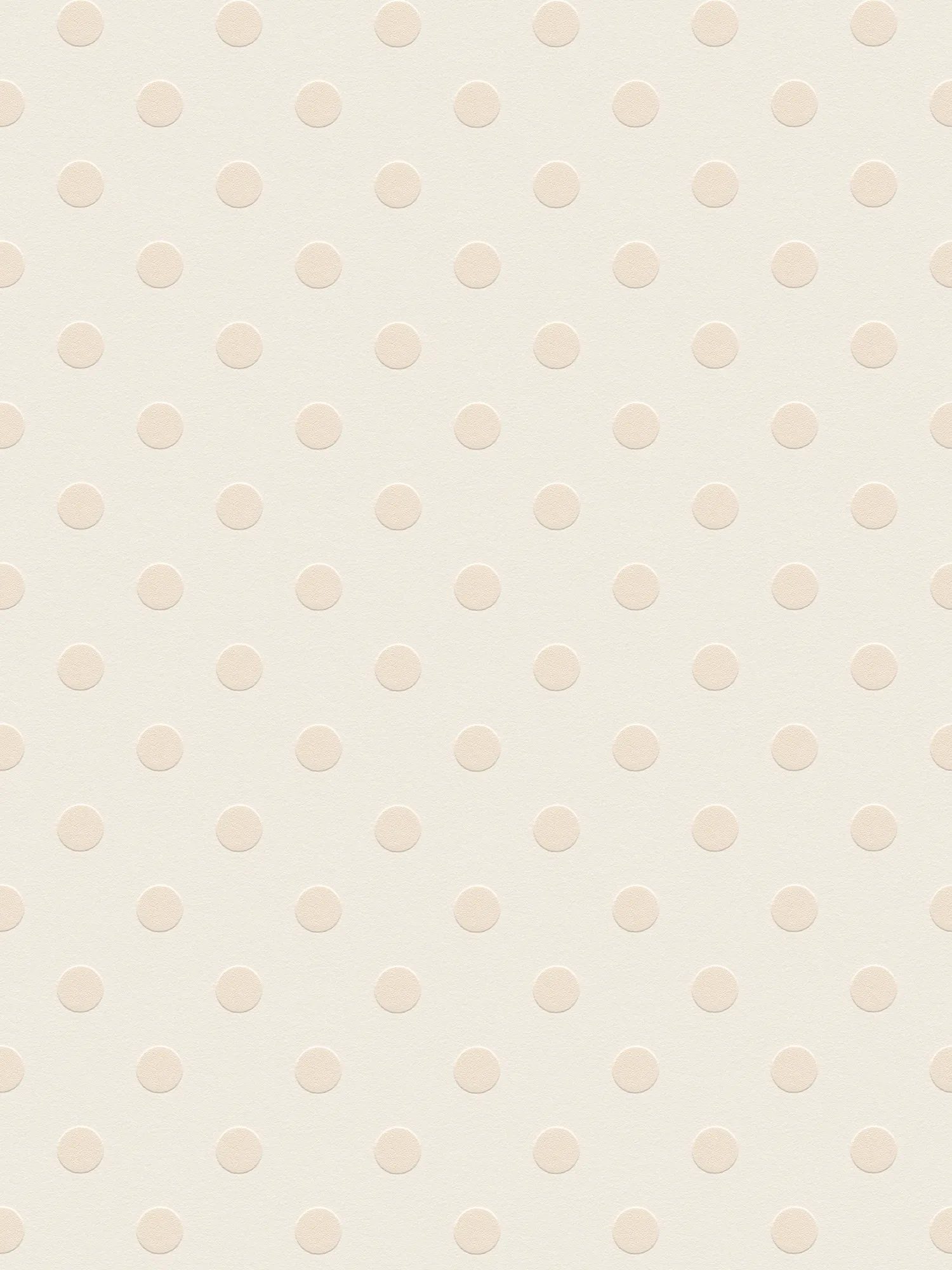 Vliestapete Kinderzimmer grafisches Punktemuster mattes Motiv auf leicht glänzendem Hintergrund – Weiß, Beige