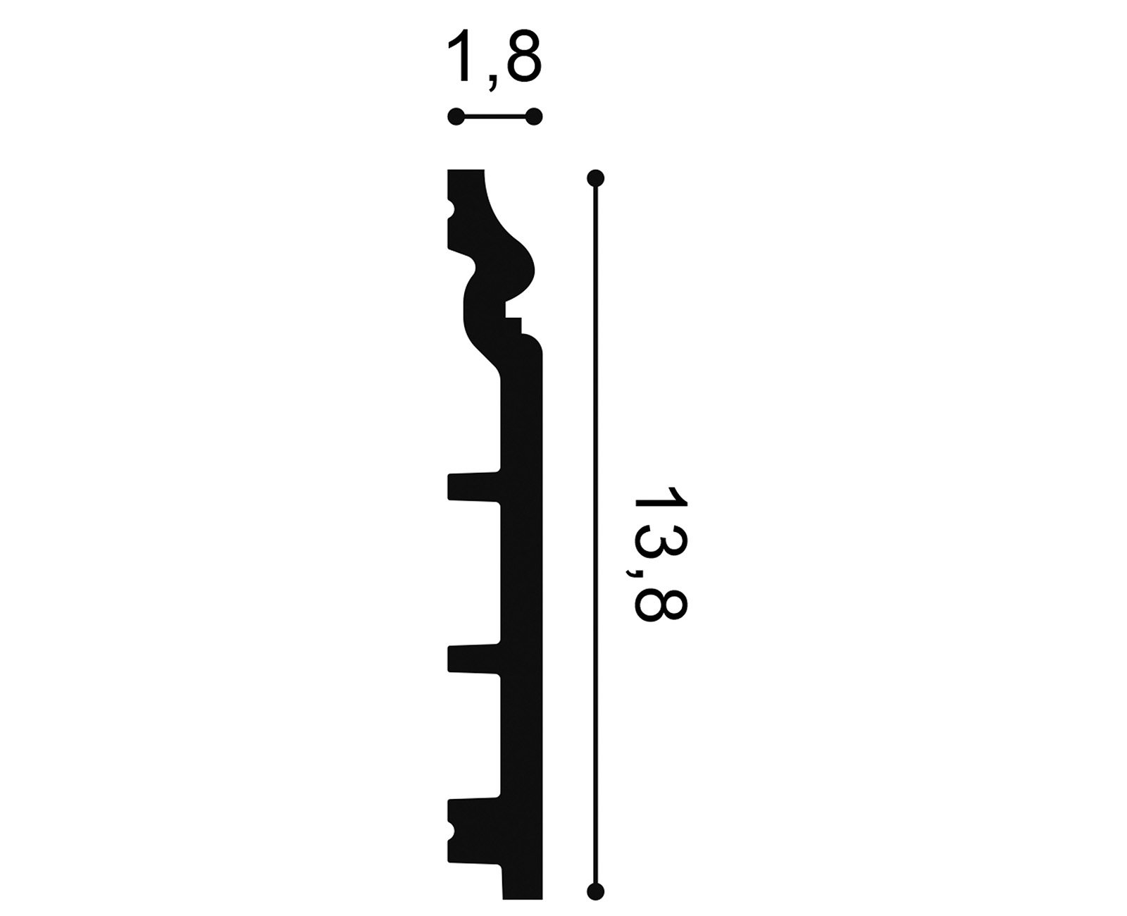 Klassische Sockelleiste Bangkok – SX118F