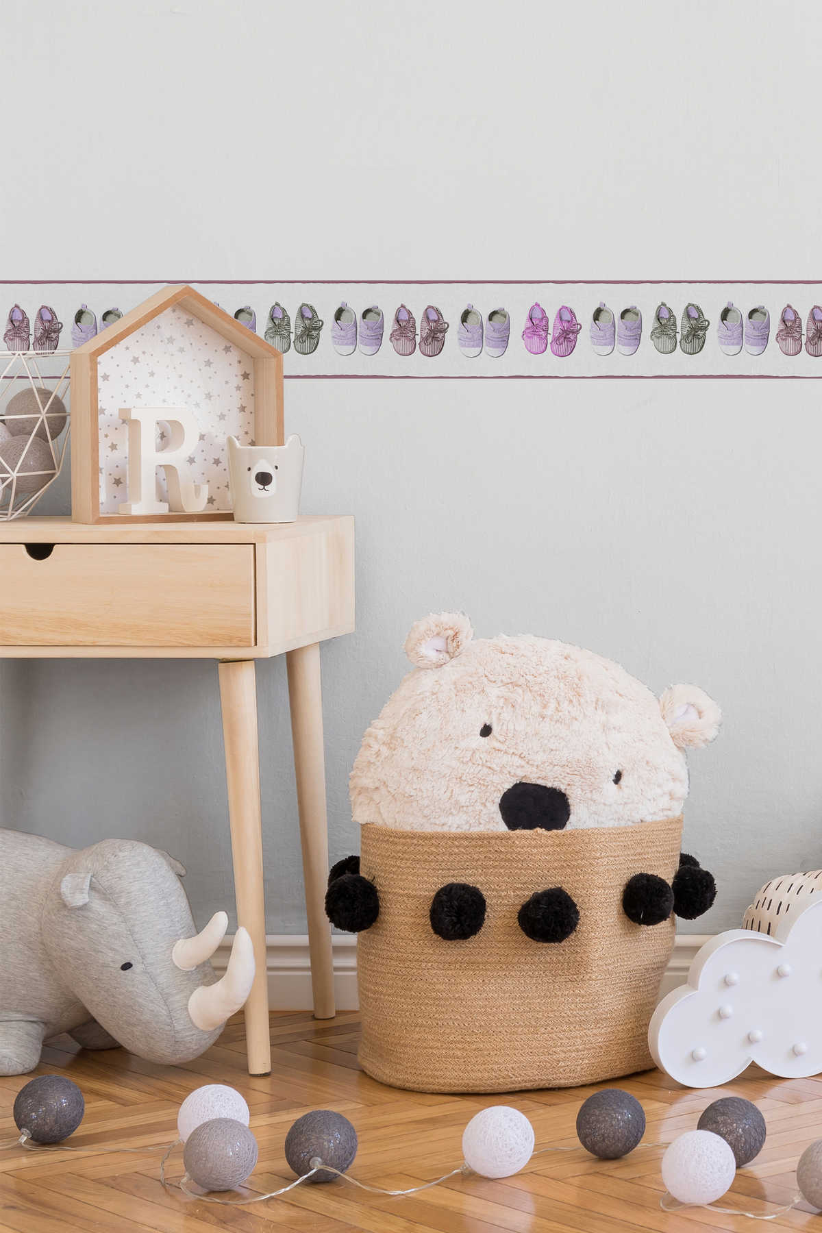 Babyzimmer Bordüre für Mädchen – Rosa