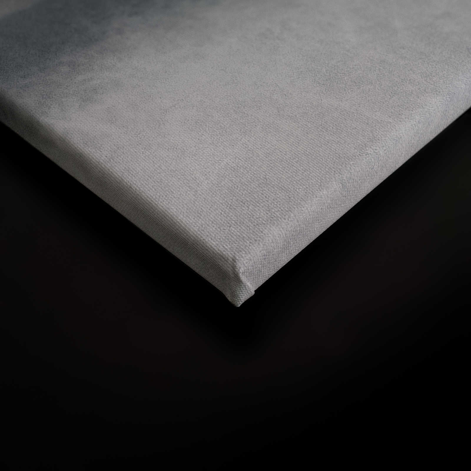             Akaishi 2 - Leinwandbild Asiatische Kunst Berglandschaft, Grau & Weiß – 0,90 m x 0,60 m
        