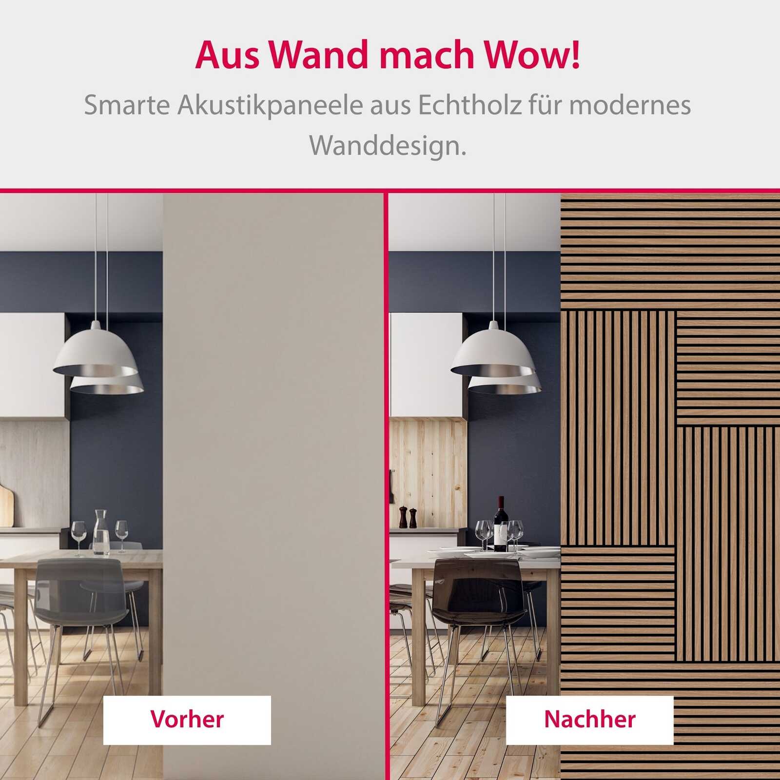 Akustikpaneel, Wandverkleidung, Holzoptik, Wanddesign, Lärchenholz