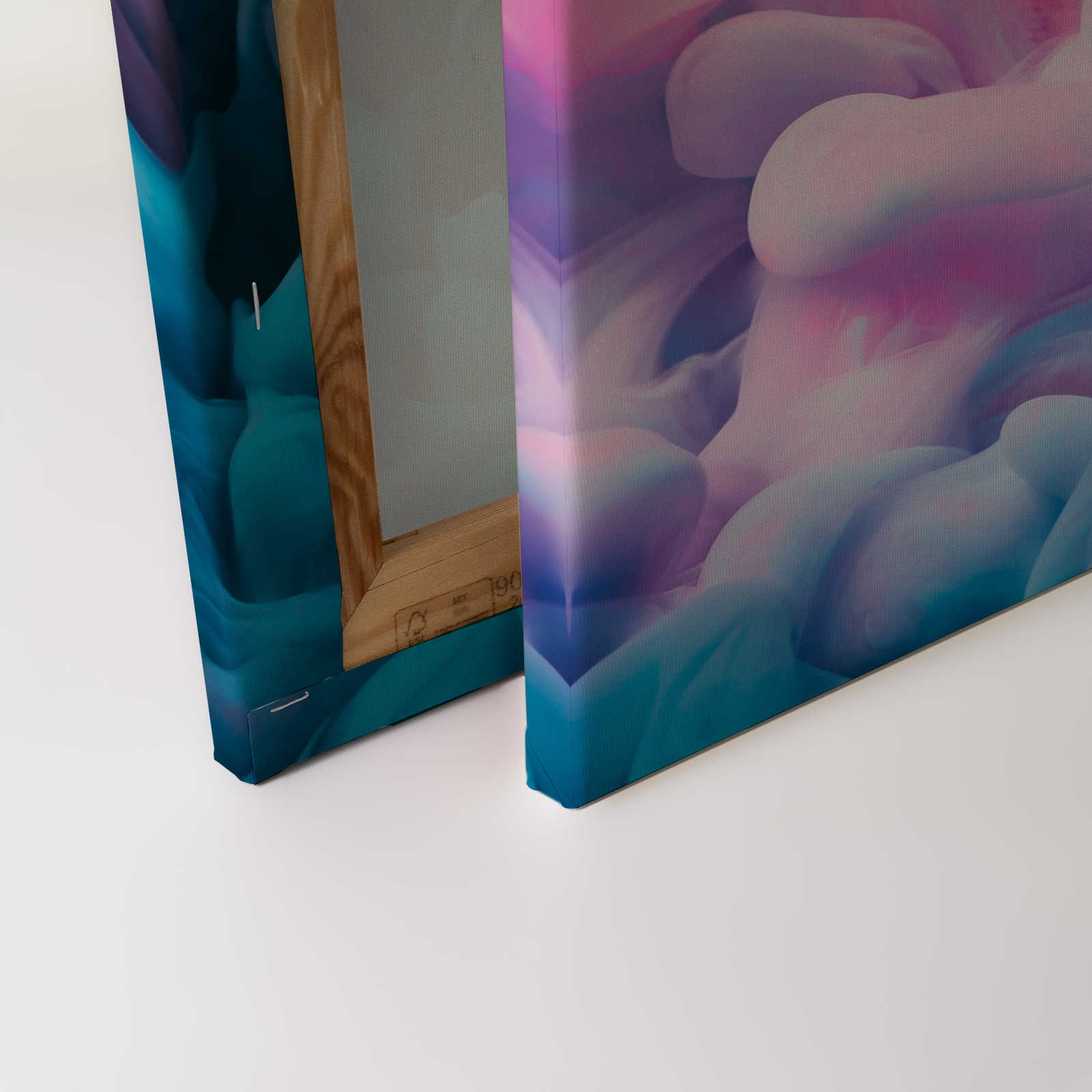 Farbiger Rauch Leinwand |Rosa, Blau, Weiß – 0,90 m x 0,60 m