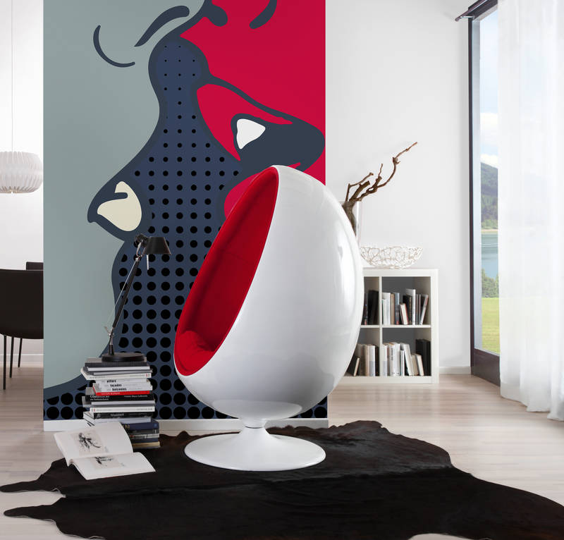 Sessel, Eierstuhl, Rot Innenraum, Wohnzimmer, Hocker