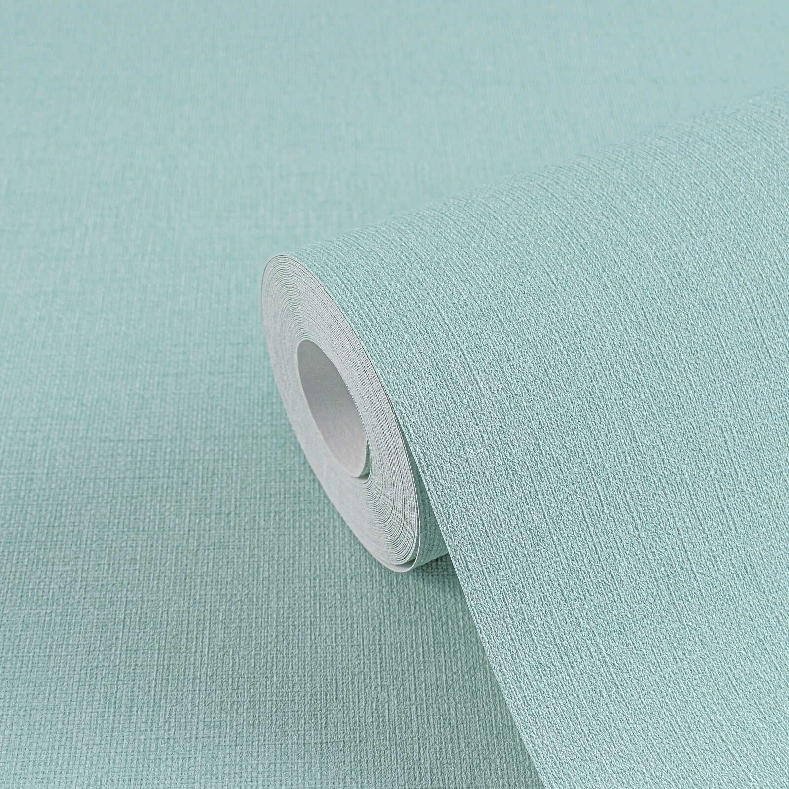 Einfarbige Vliestapete mit leichter Textiloptik von MICHALSKY – Blau