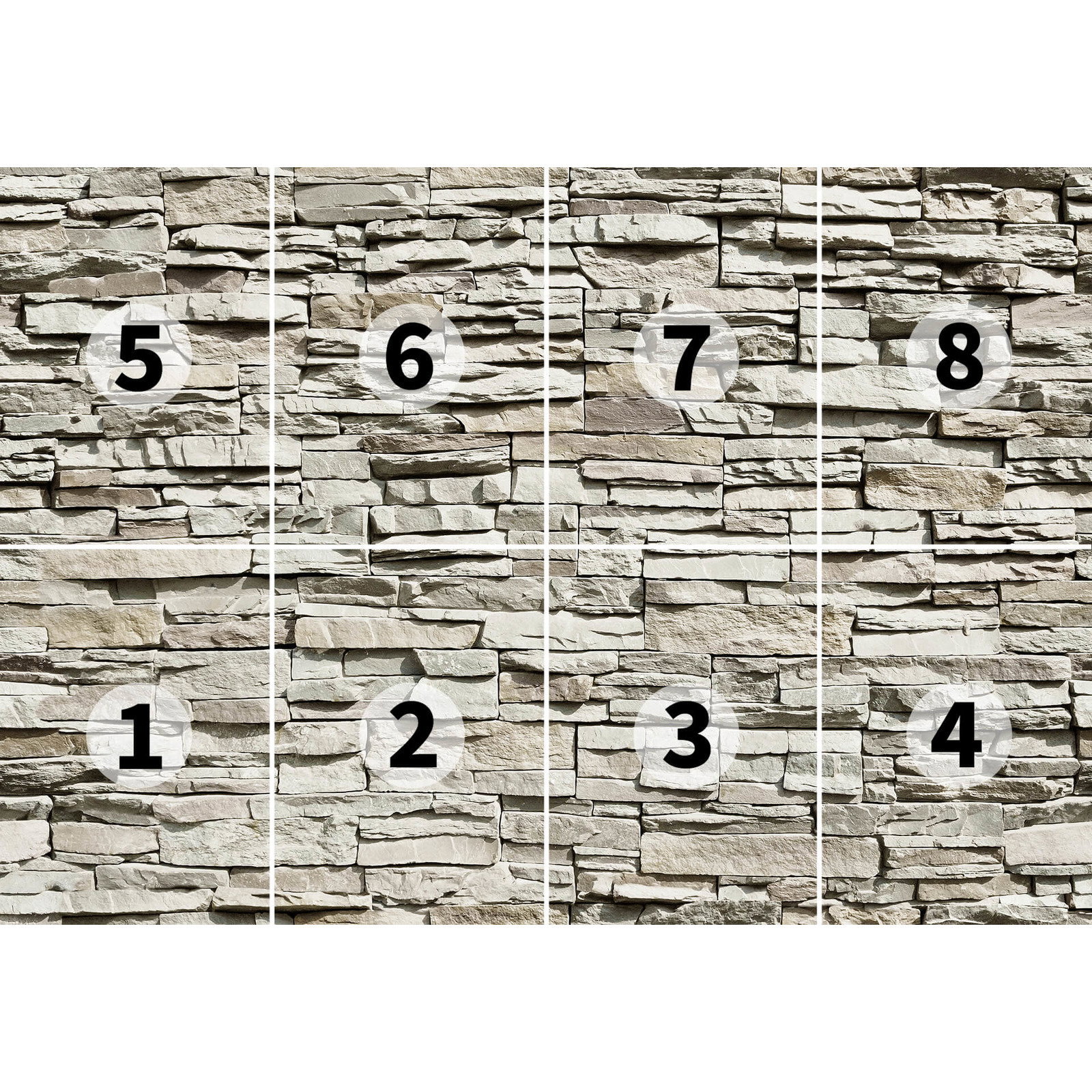             Steinwand Fototapete Natursteinmauer hell – Grau
        