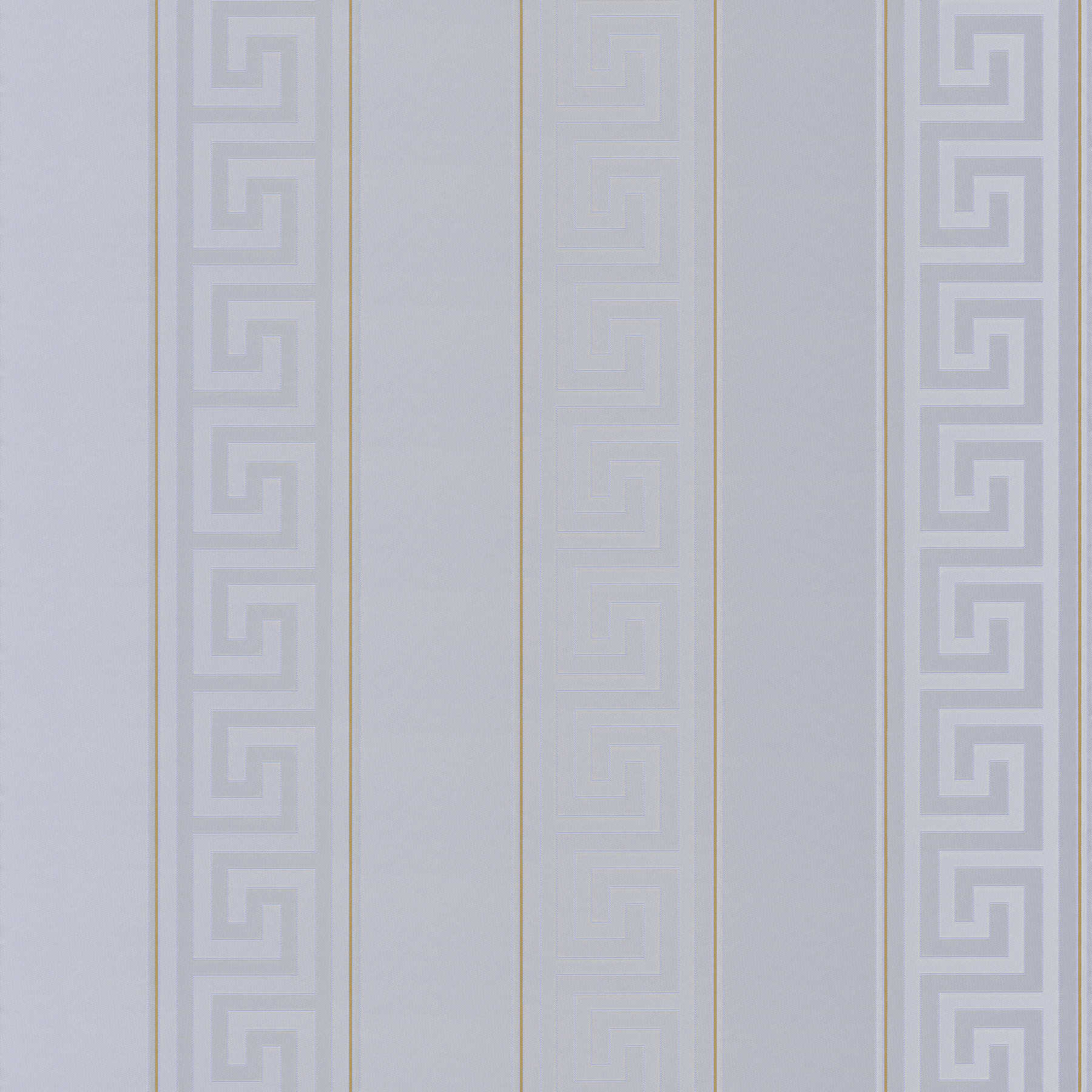 VERSACE Tapete gestreift mit Metallic-Effekt – Silber, Grau