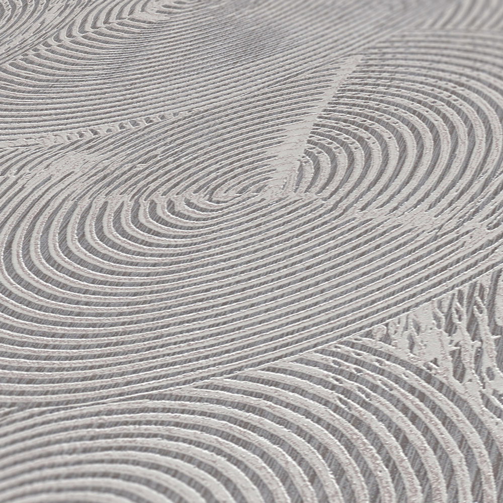             With glitter effect non-woven wallpaper plaster look with silver metallic effect - grey, metallic, white
        