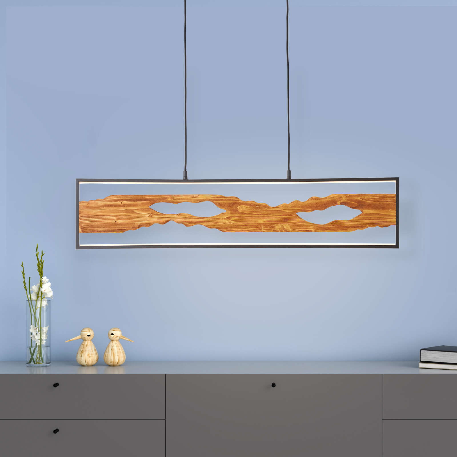 Pendelleuchte aus Holz - Elea 5 – Braun