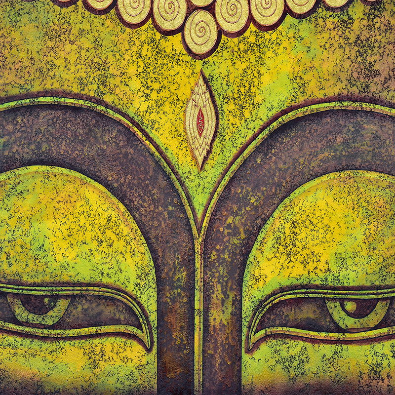         Photo wallpaper detail of Buddha face - Premium smooth non-woven
    