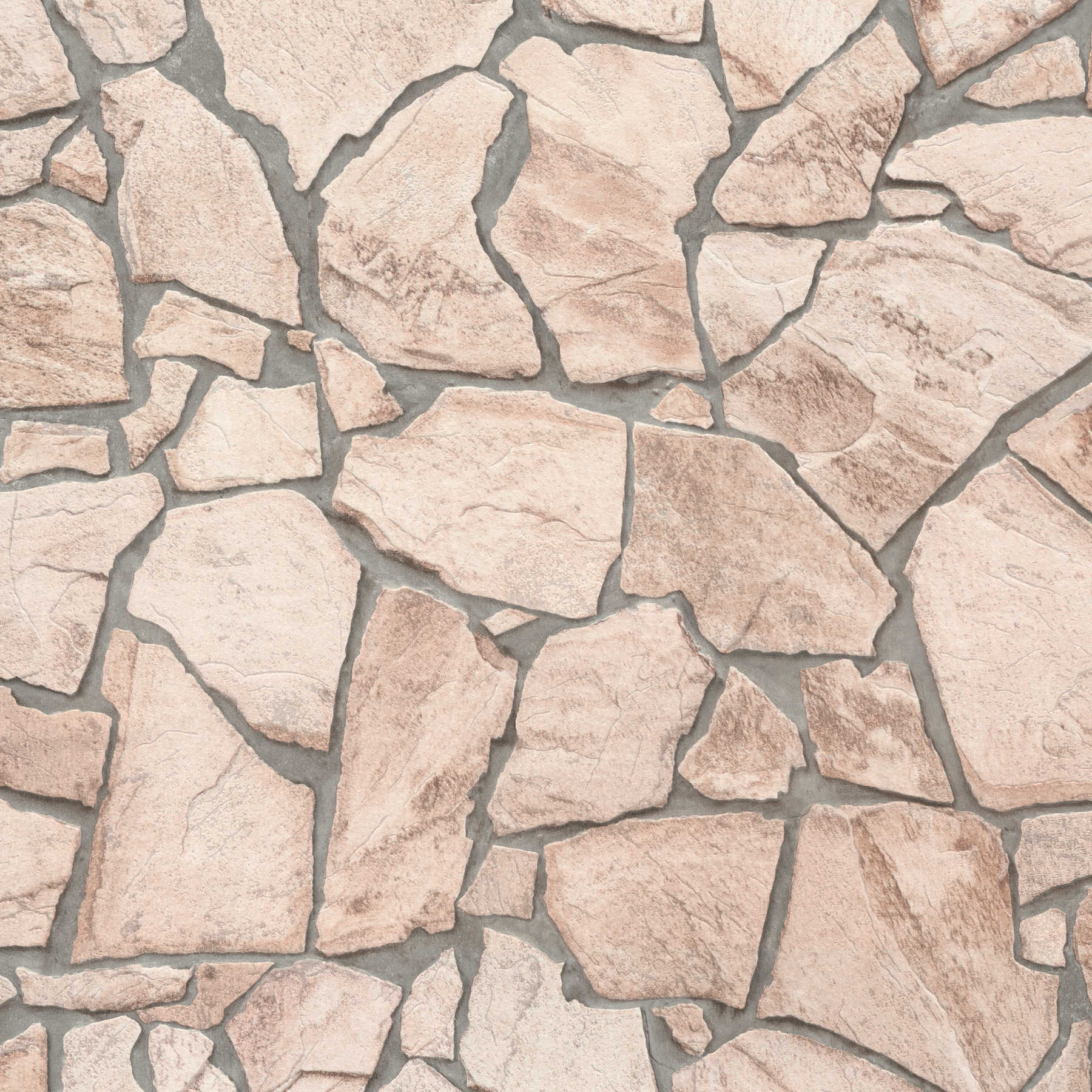             Steinoptik Tapete mit Natursteinmauerwerk – Creme
        