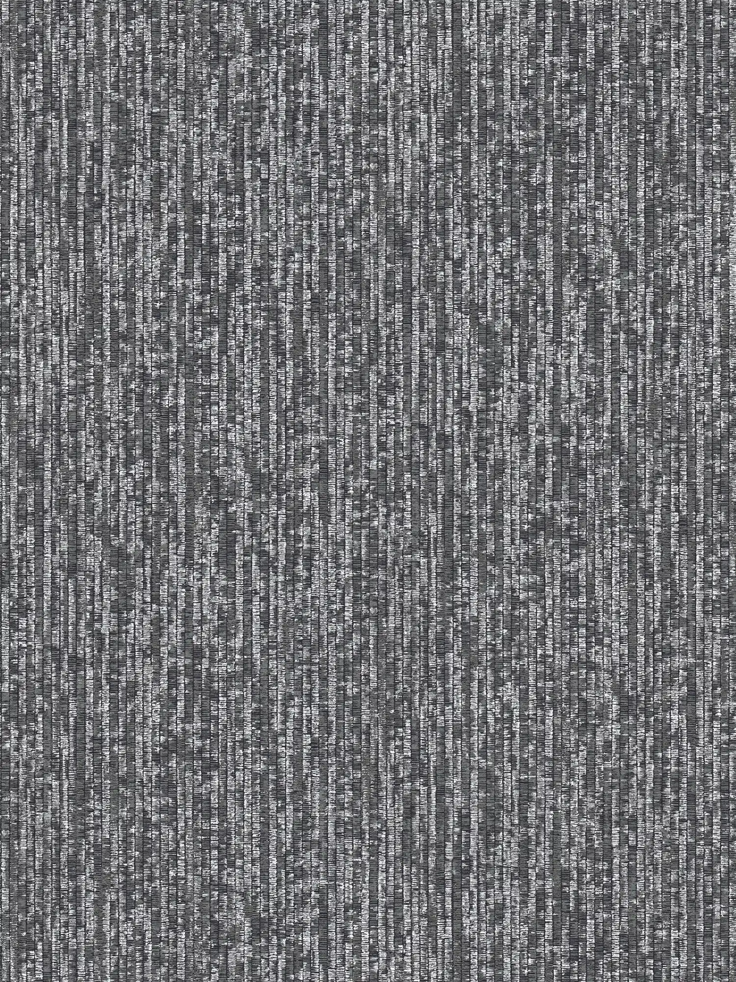         Papier peint noir avec aspect tissé & couleur métallique - noir, métallique
    