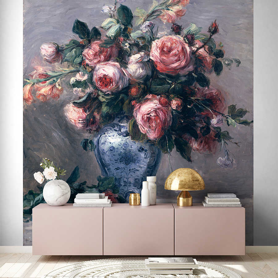 blumenstrauß, vase, kunstdruck, dekor, wohnzimmer