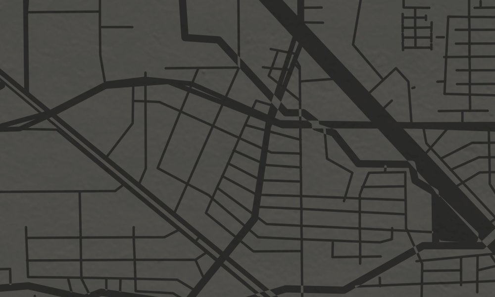             Fototapete Stadtkarte mit Straßenverlauf – Schwarz
        