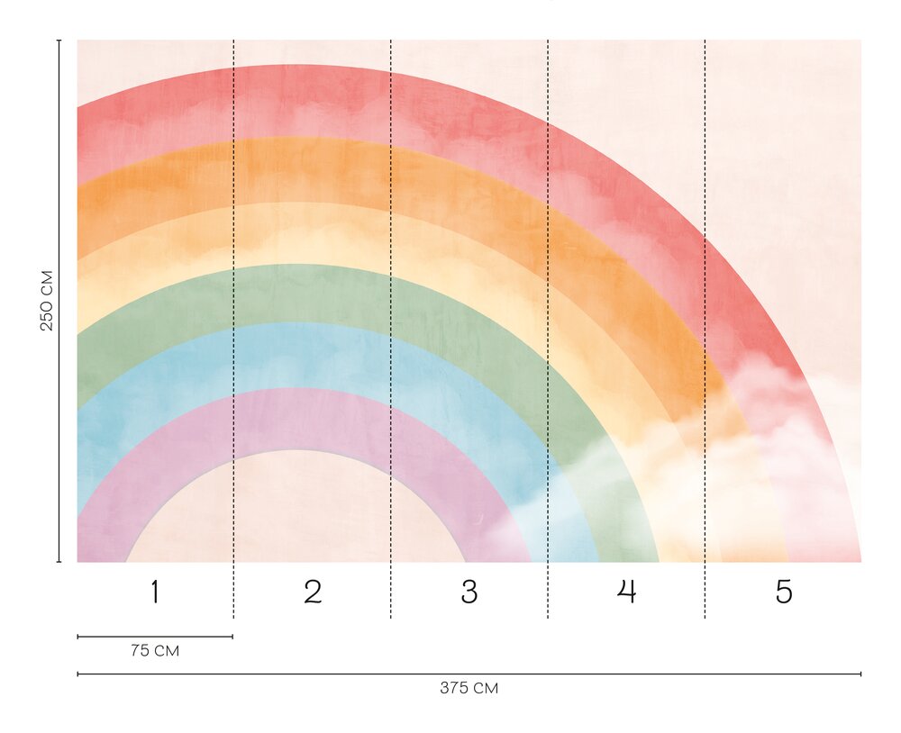             Kinderzimmer Fototapete Regenbogen-Träume – Bunte Vliestapete für fröhliche Wände – Bunt
        