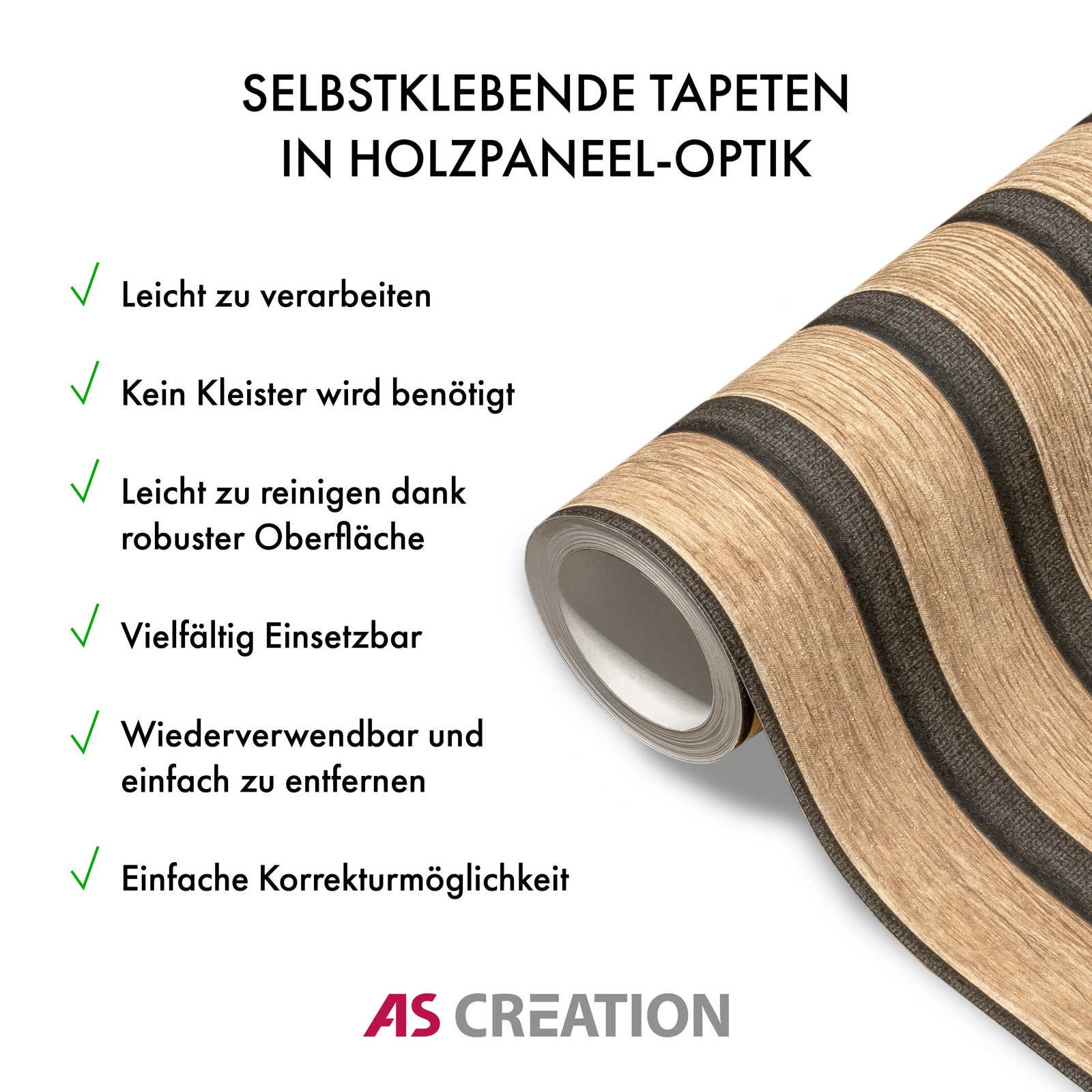             Zelfklevend paneel akoestische panelen optiek voor een karaktervol en exclusief ruimtedesign - beige, bruin, zwart
        